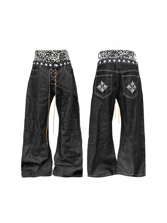Collection Trousers Leopard Denim