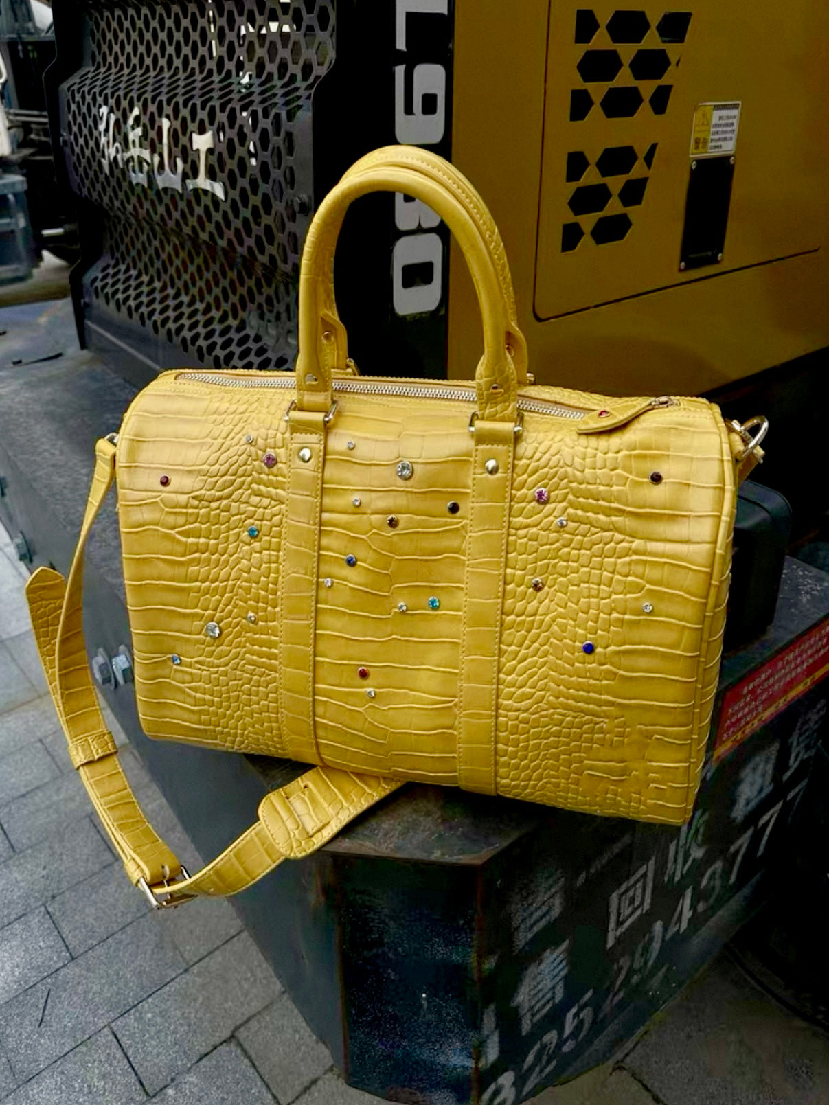 Collection Yellow PU leather Tote bag