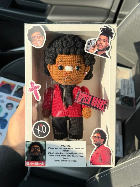 The Weeknd Handmade Knitting Wool doll