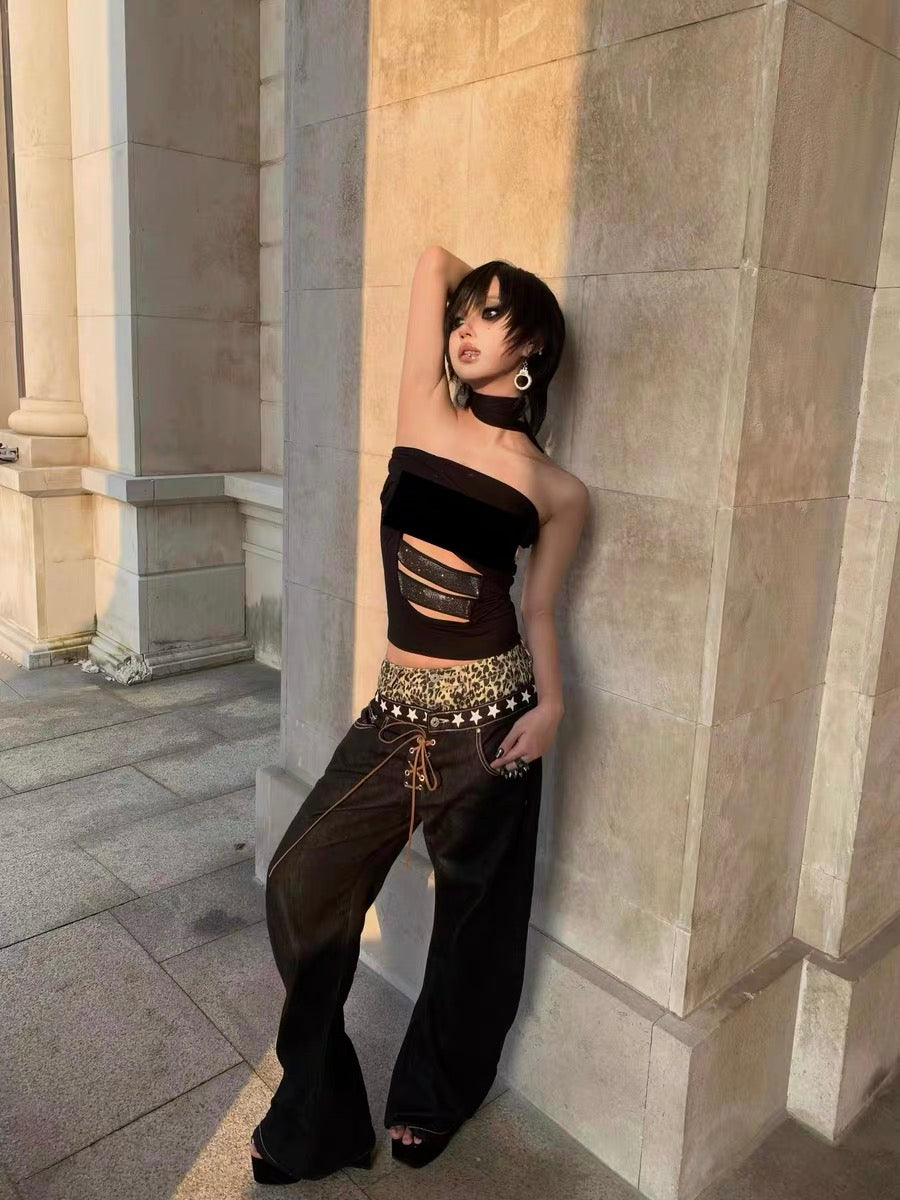 Collection Trousers Leopard Denim