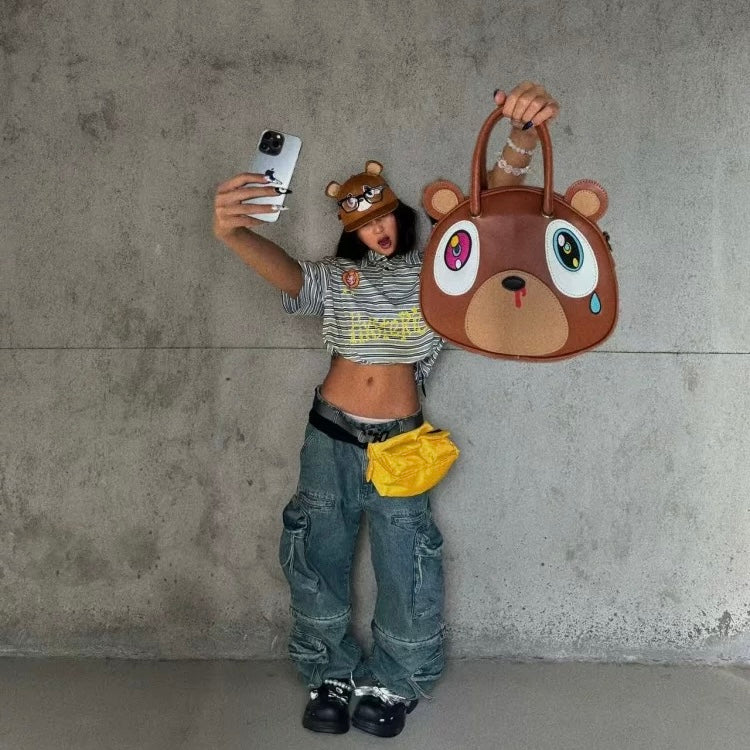 Dropout Bear Pu Leather Bag