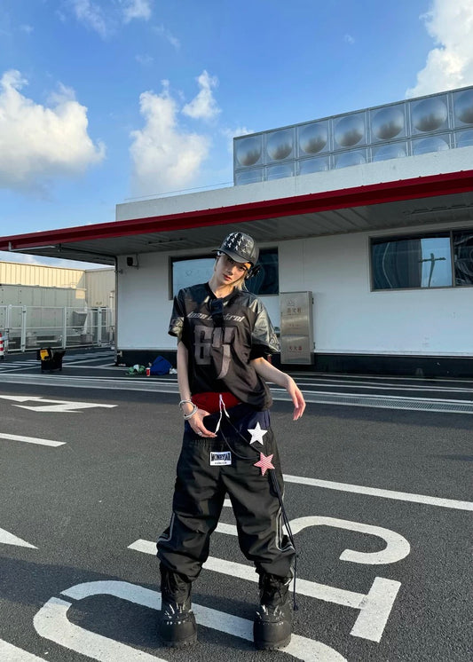 Collection Code-Stars Leather Mesh cap