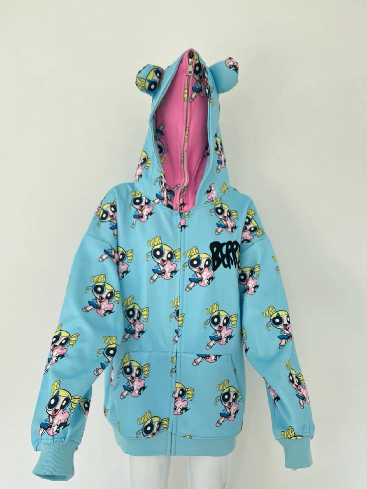 Blackberry powerpuff girs zip-up hoodie