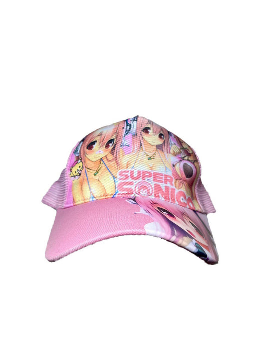 Collections Anime Gals Pink Mesh Cap
