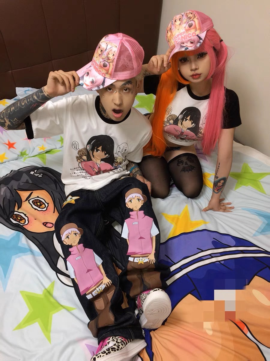 Collections Anime Gals Pink Mesh Cap
