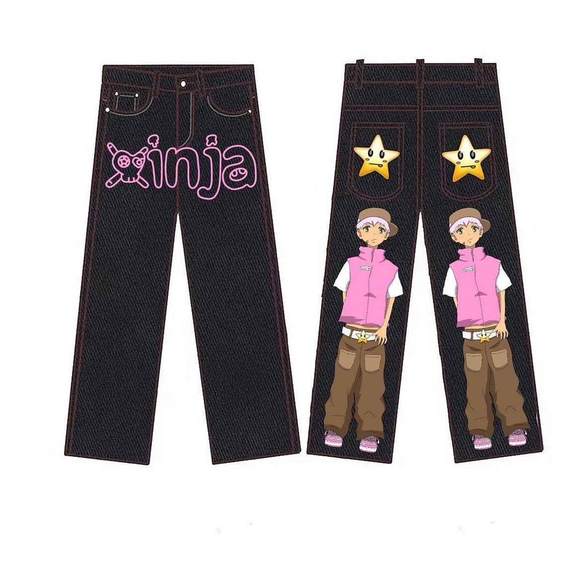 Collections Pinkboy Print Jeans