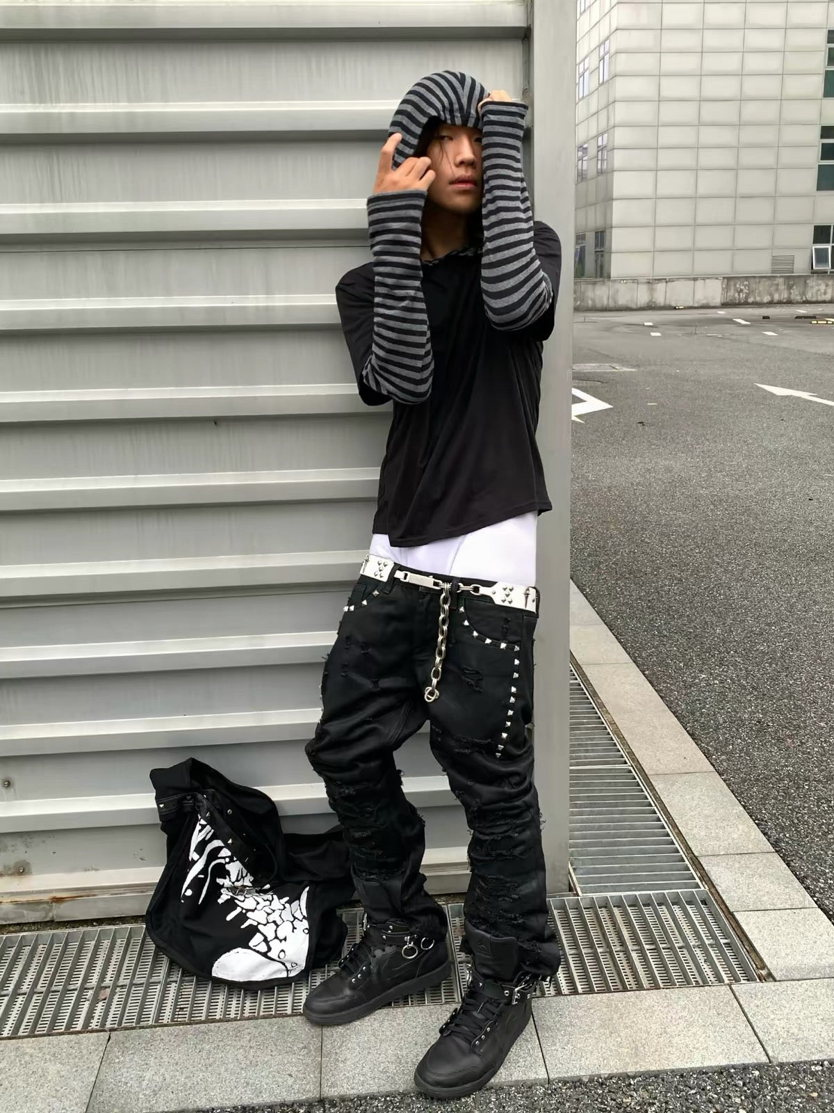 Devil Destroy it Leather waxed denim