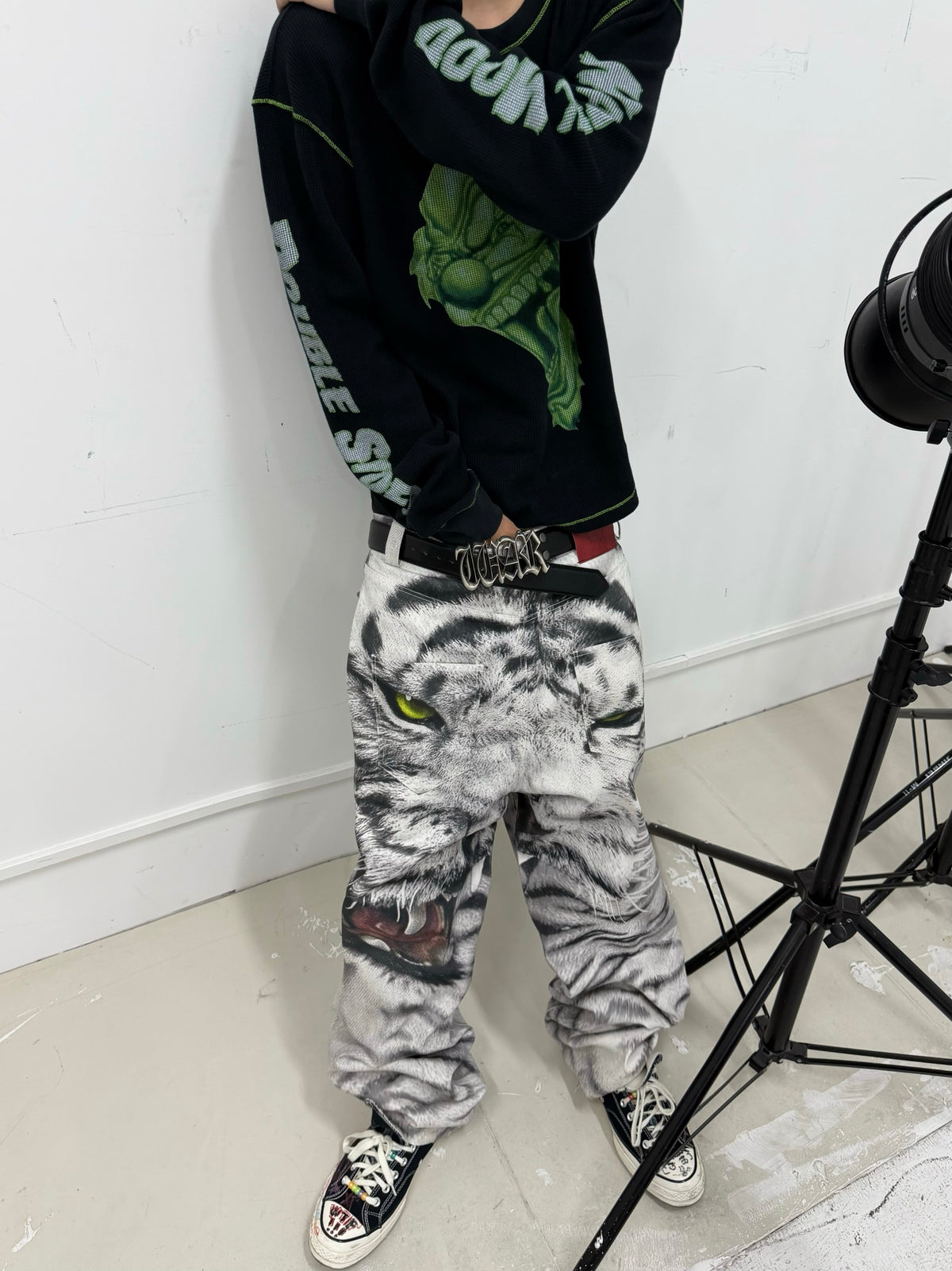 the White Tiger 3D printing waxed denim