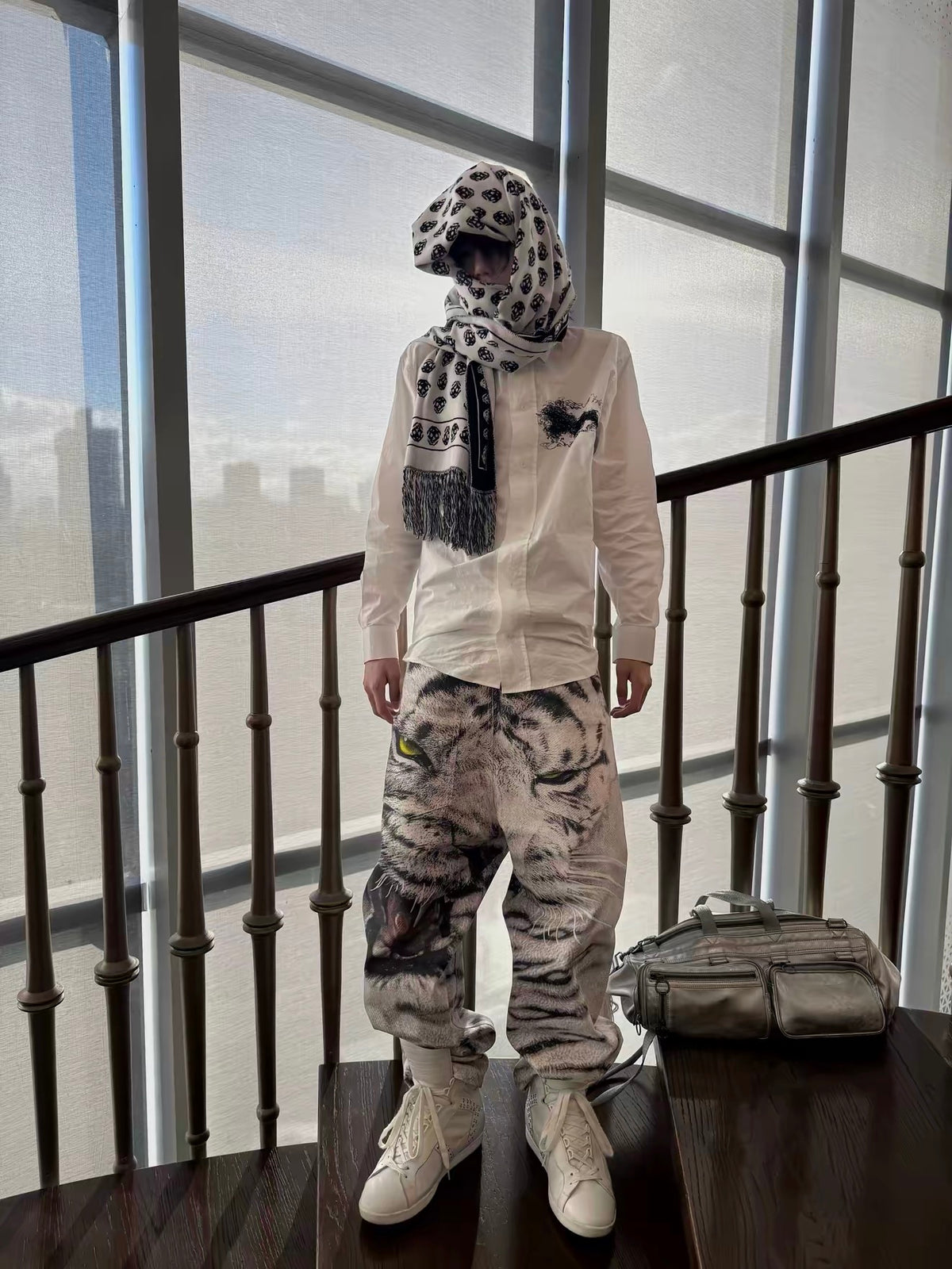 the White Tiger 3D printing waxed denim