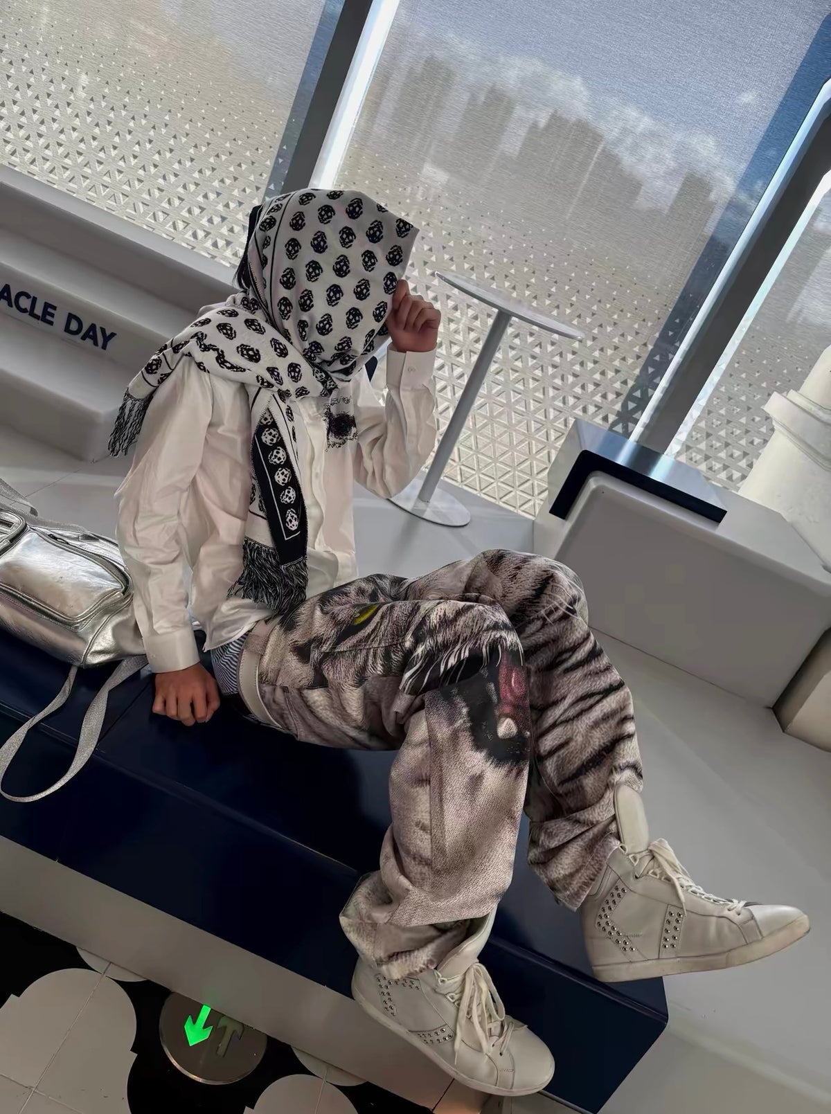 the White Tiger 3D printing waxed denim