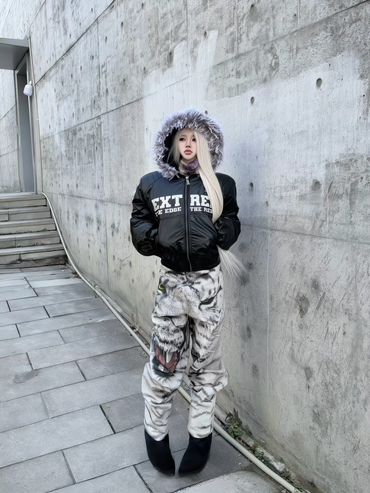 the White Tiger 3D printing waxed denim
