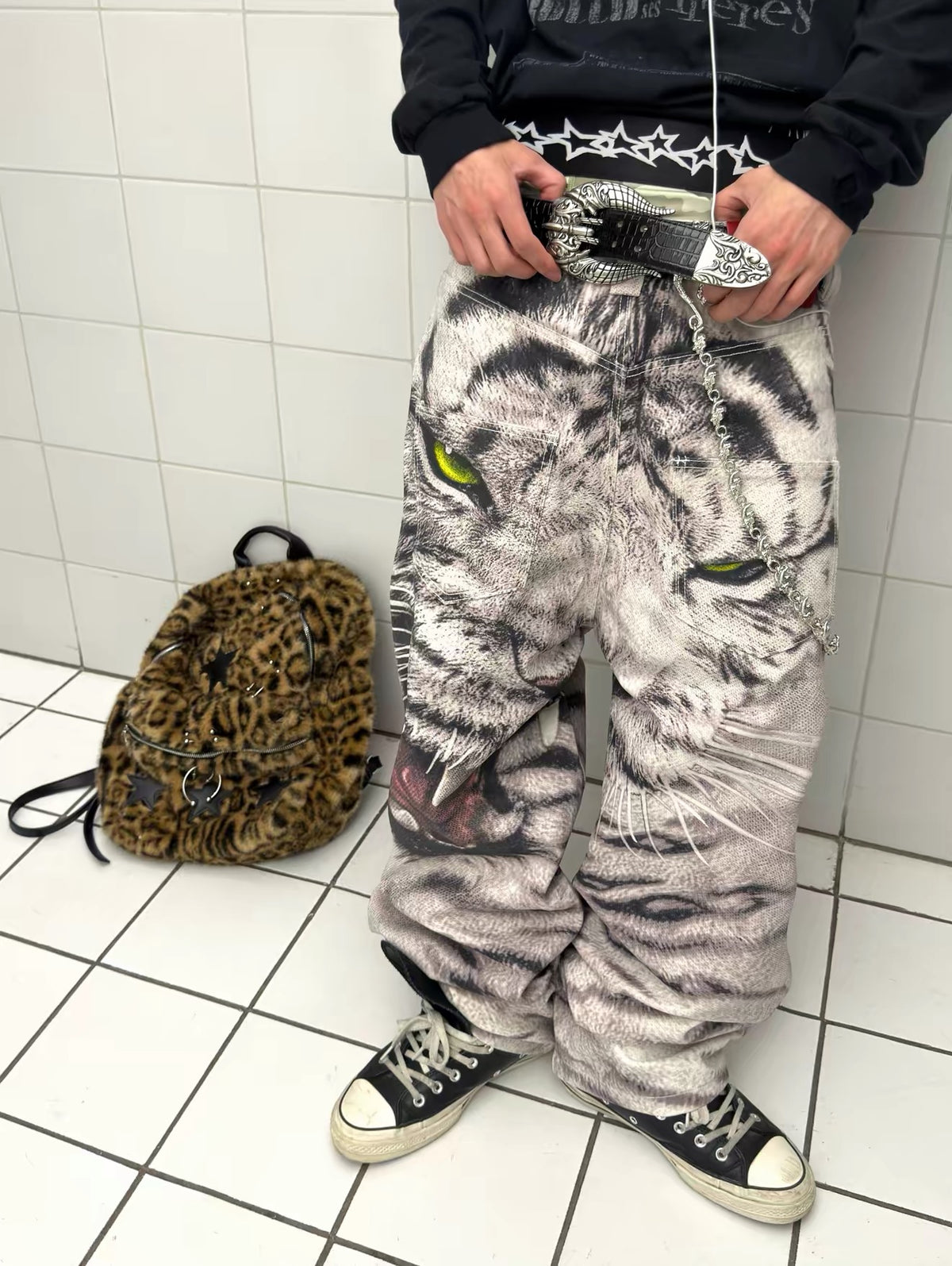 the White Tiger 3D printing waxed denim