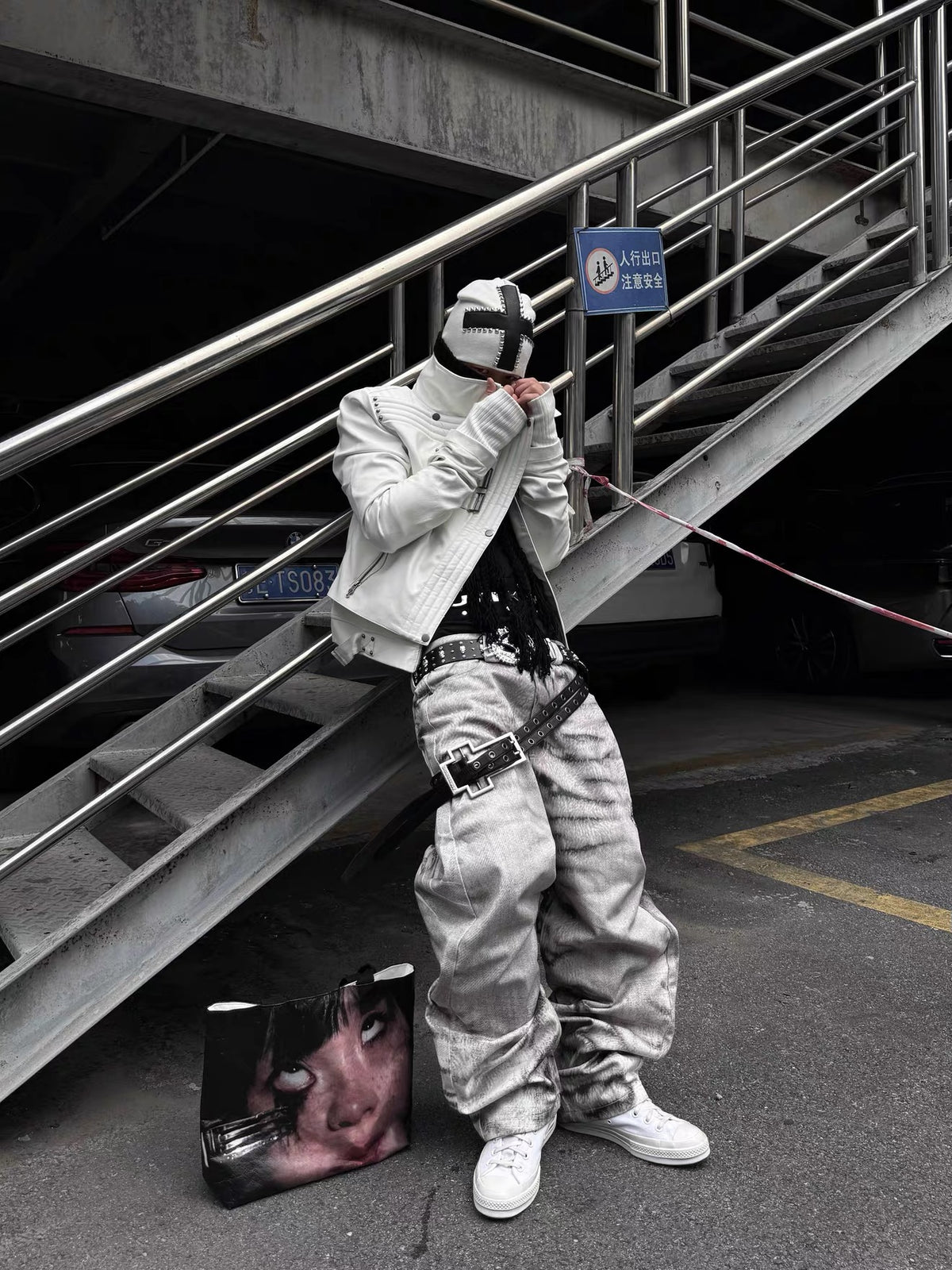 the White Tiger 3D printing waxed denim