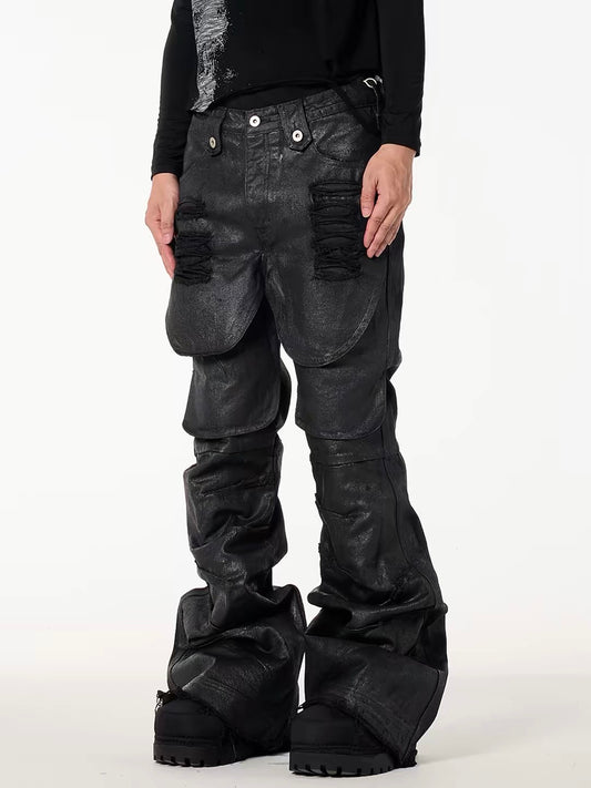 Devil Made Black Armour waxed denim