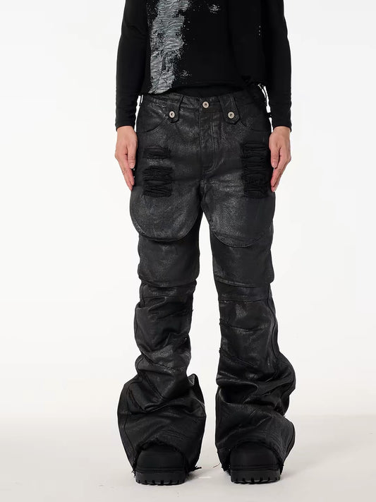 Devil Made Black Armour waxed denim