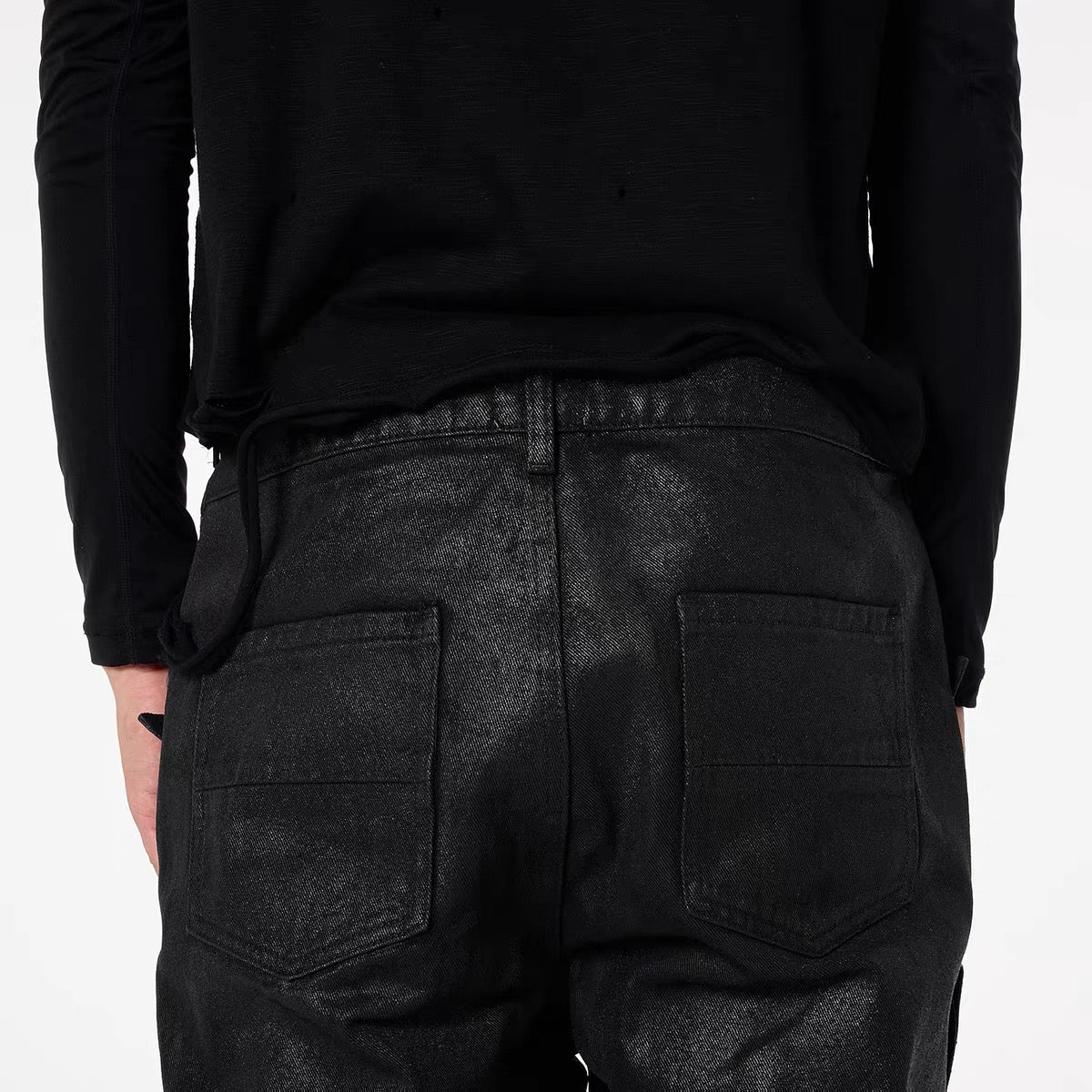 Devil Made Black Armour waxed denim