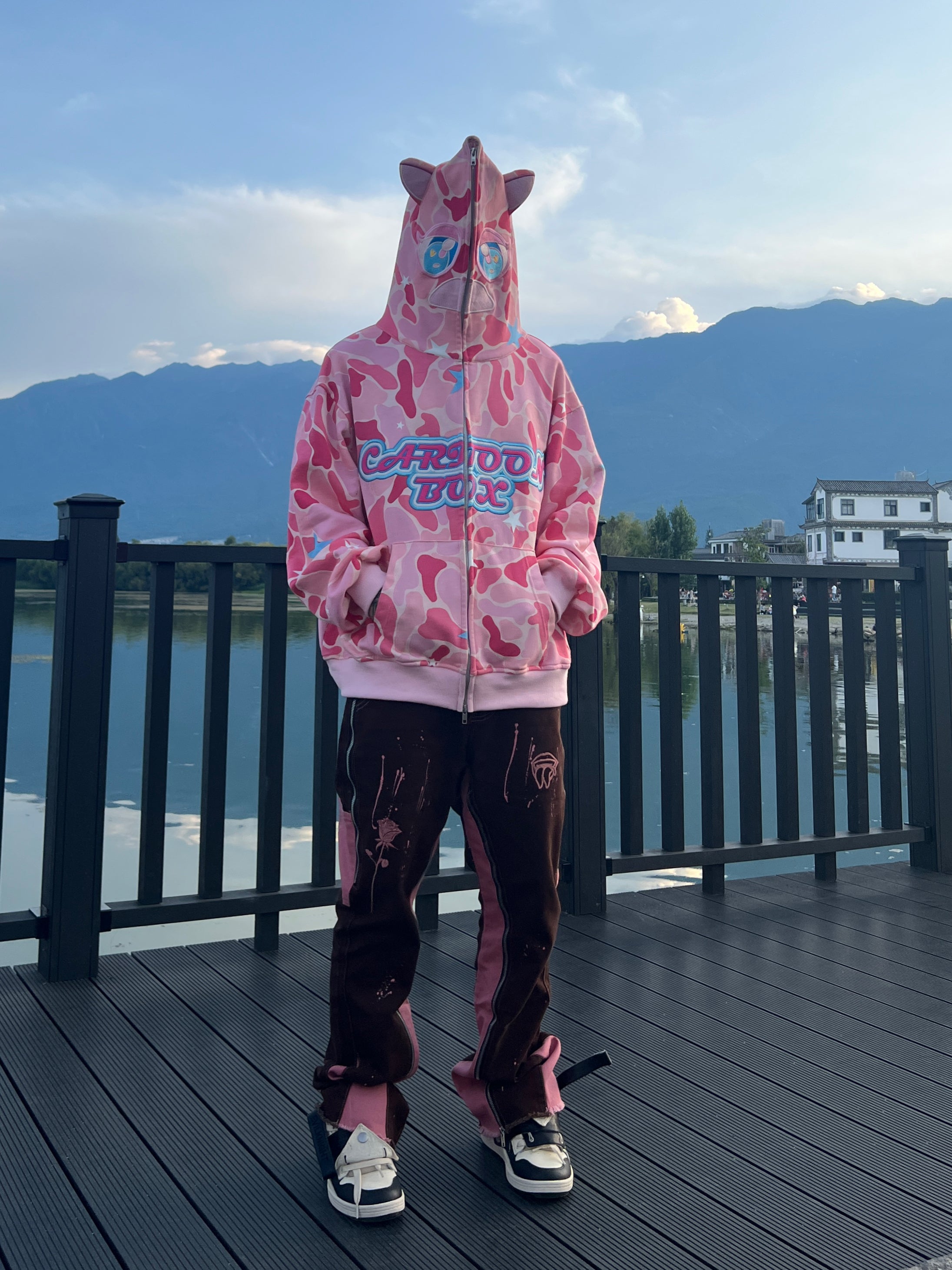 CartoonBox Pink Camo Hoodie – AONE4SURE