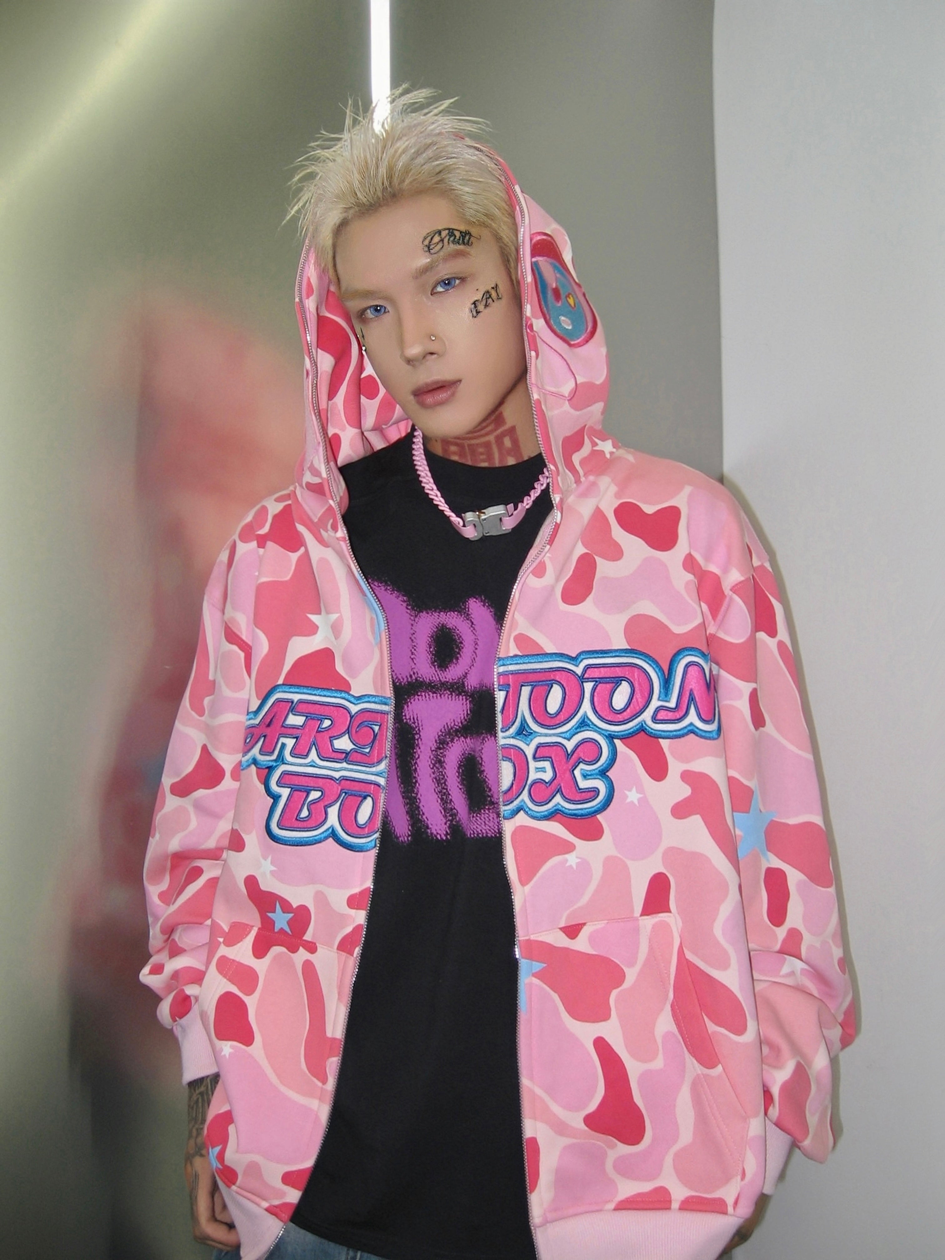 CartoonBox Pink Camo Hoodie – AONE4SURE