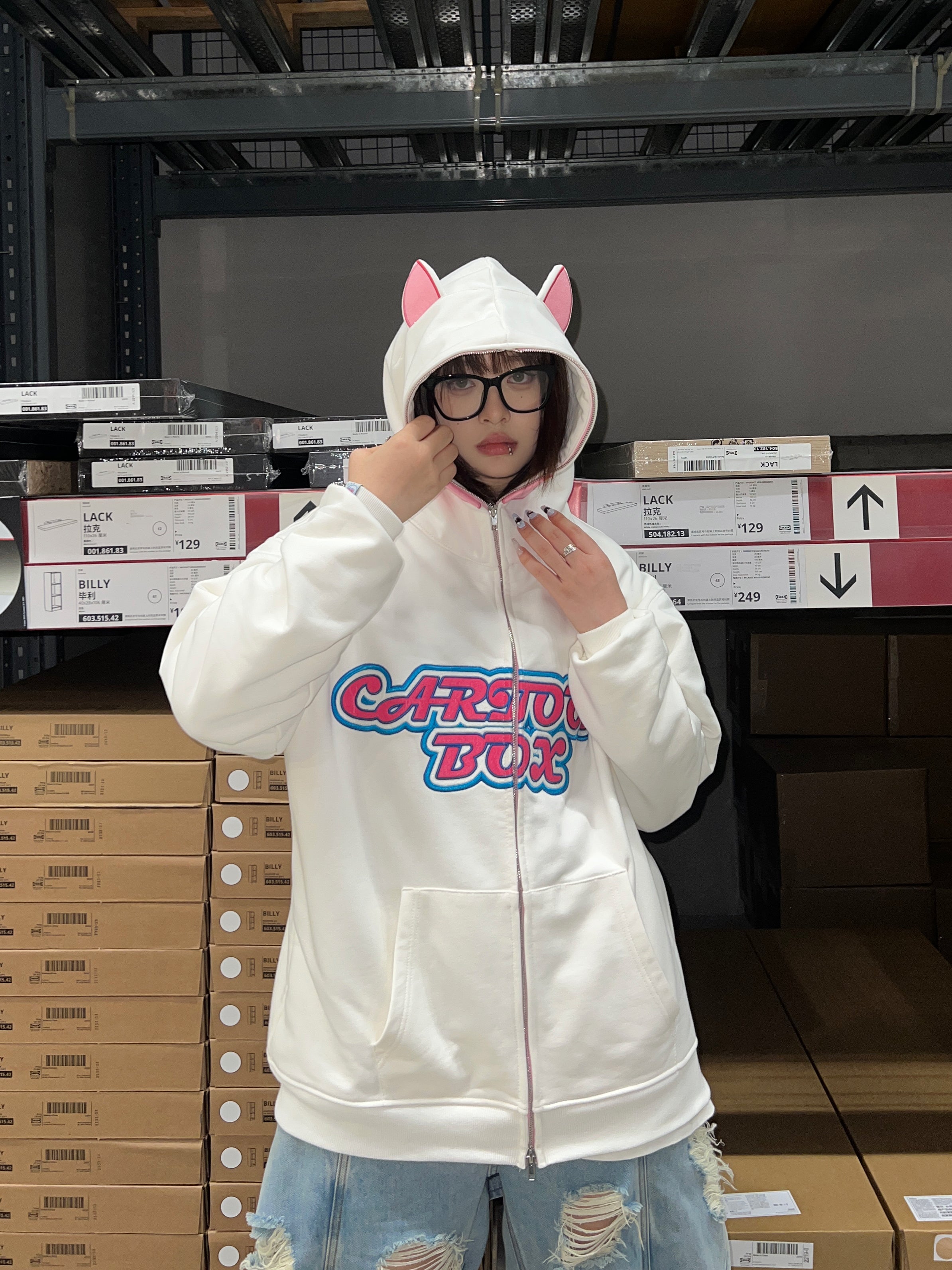 CartoonBox White Bear Hoodie – AONE4SURE