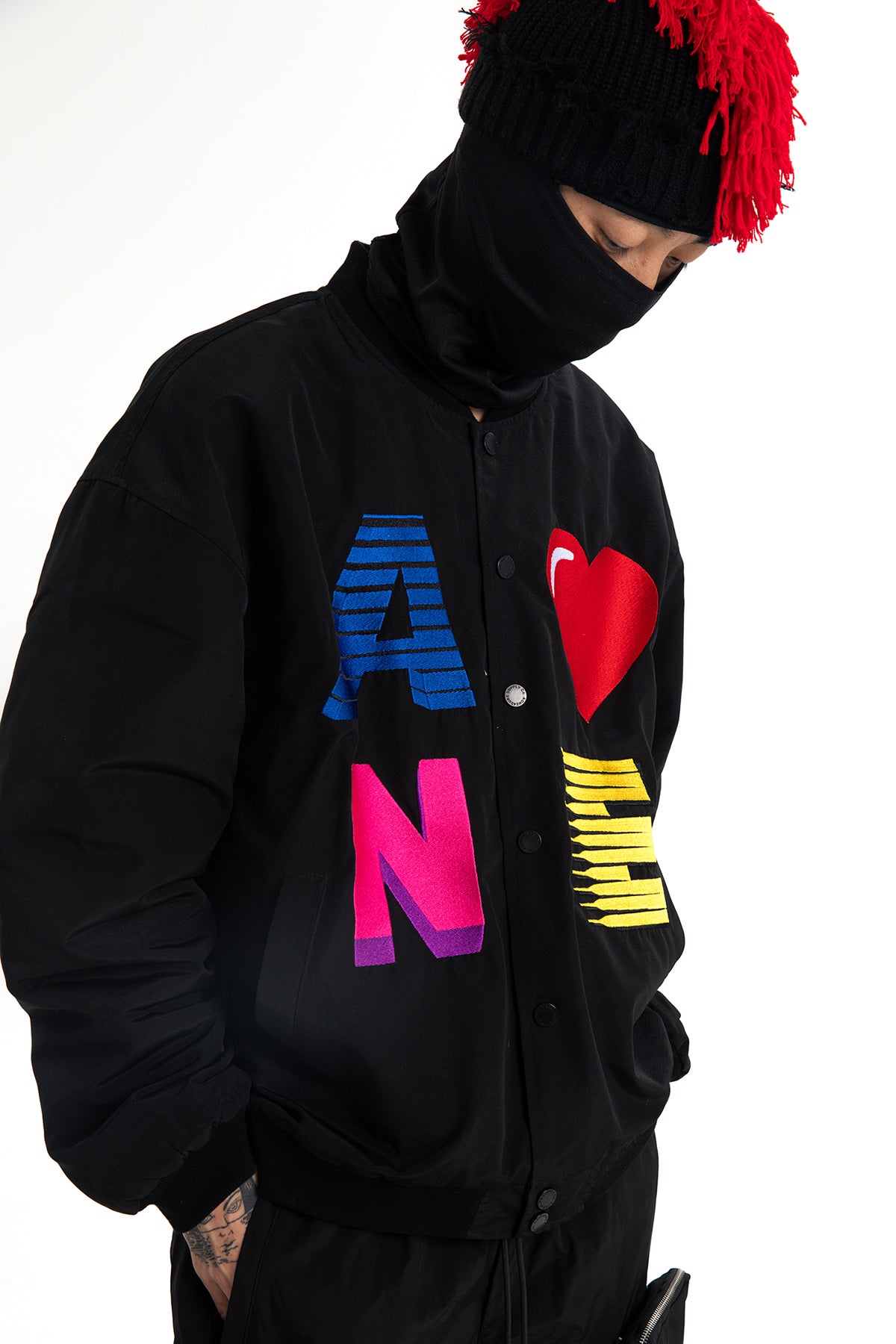 AONE4SURE Embroidery Logo Bomber Jacket