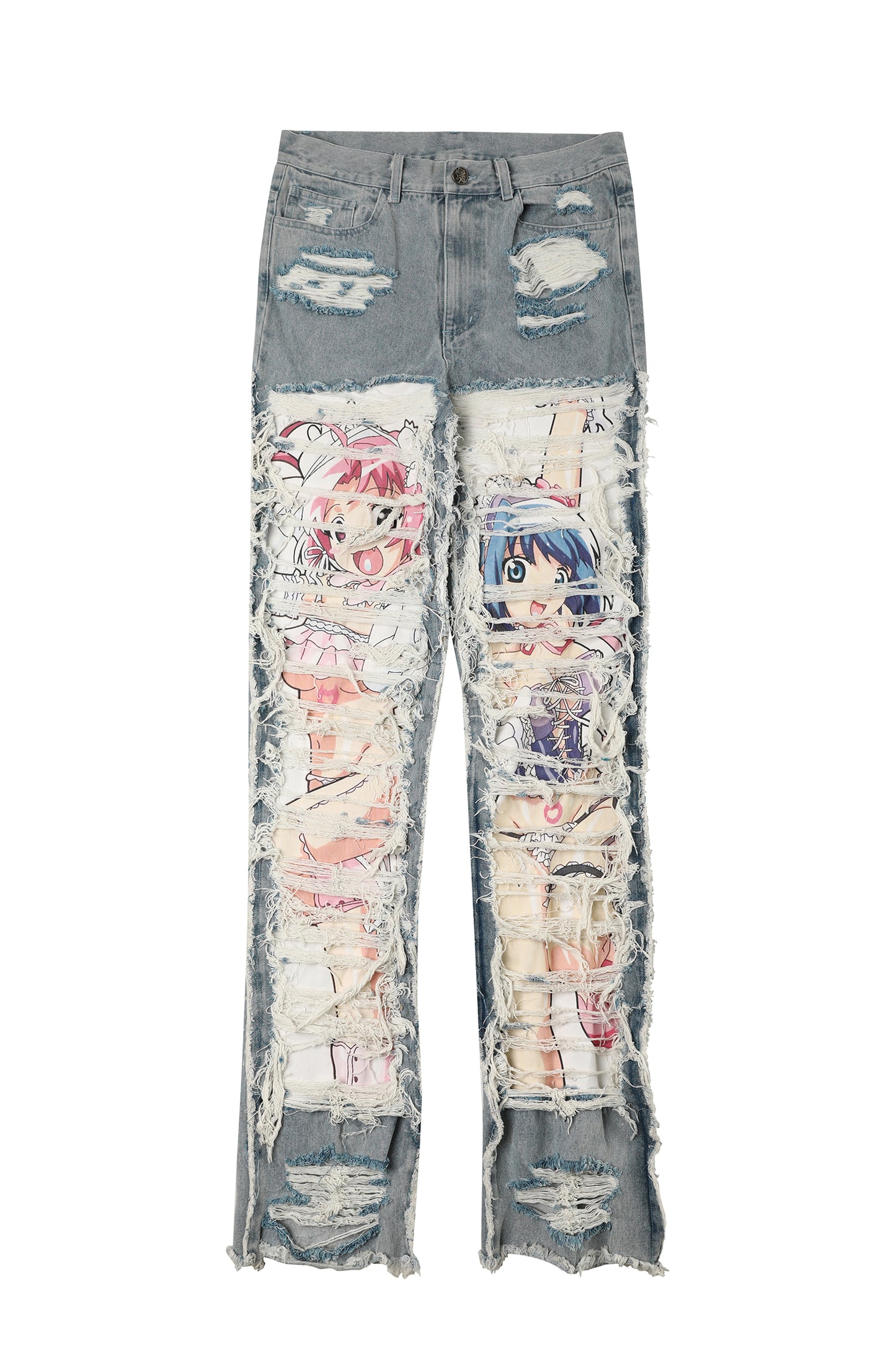 AONE4SURE x ILOVEUIHATEU Anime Twins Jeans