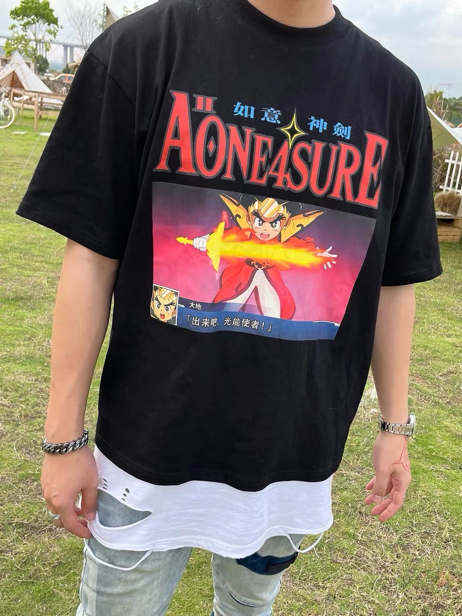 AONE4SURE Tシャツ デニムパンツ パンツ 上下セット販売 デニム L