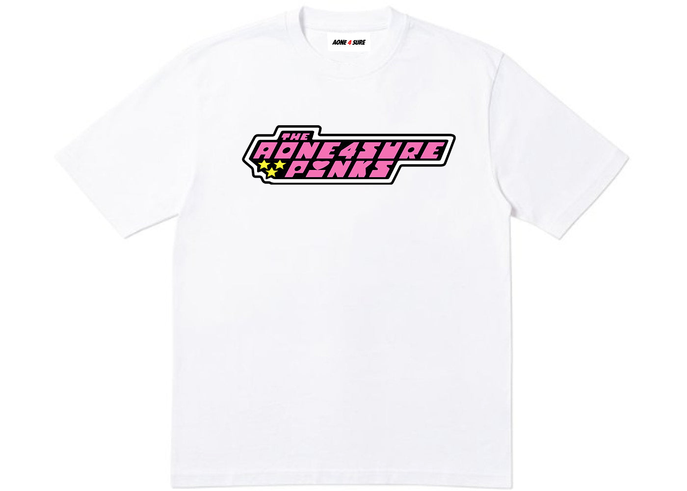 AONE4SURE Powerpuff Girls T-Shirt (Pink/White)
